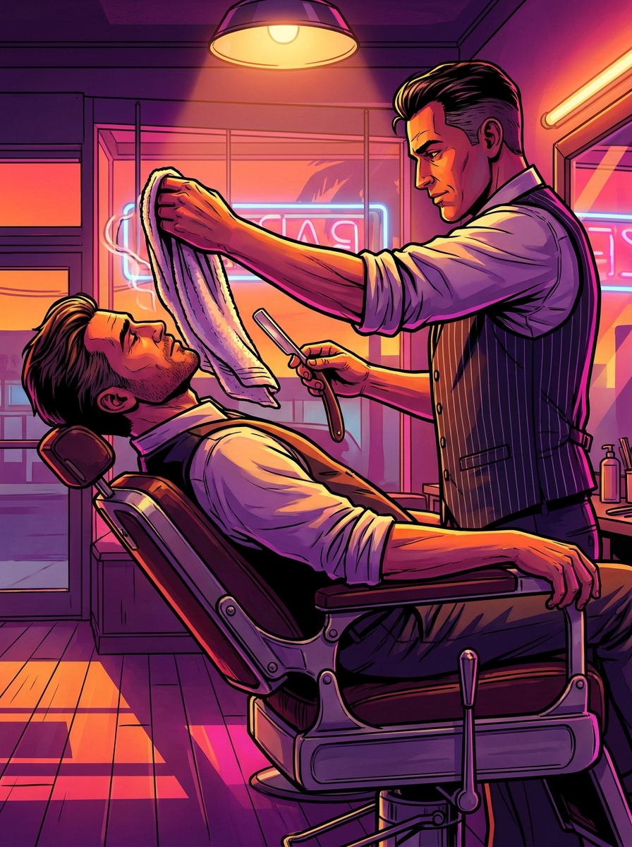 Hot towel shave